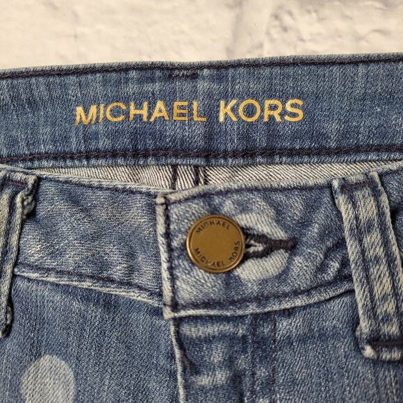 Michael Michael Kors Selma Skinny Polka Dot Jeans size 2P - Picture 11 of 16